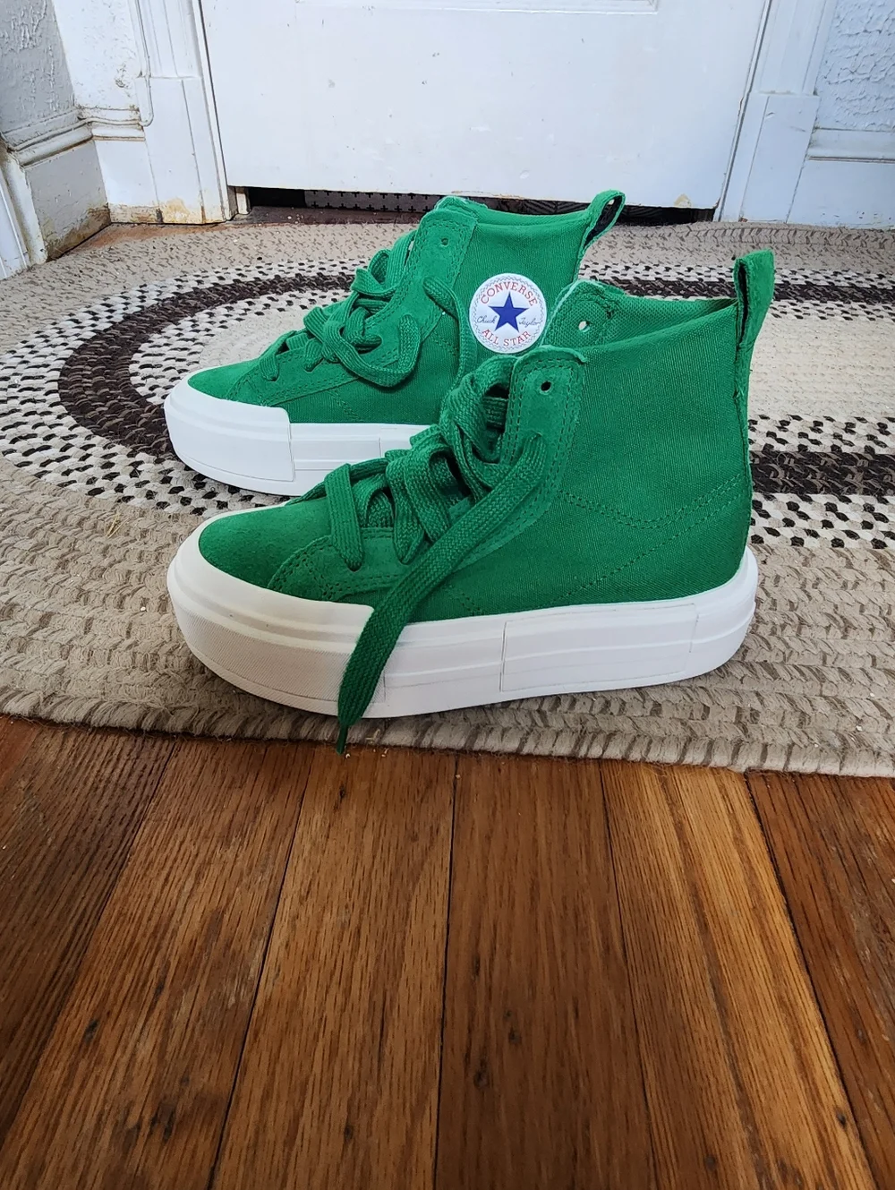 Converse Green High-Top Platform Sneakers